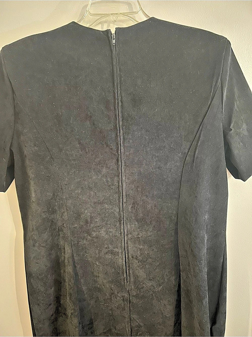 Miss Dorby Petites Black Faux Suede Dress Size 14 - Picture 6 of 6